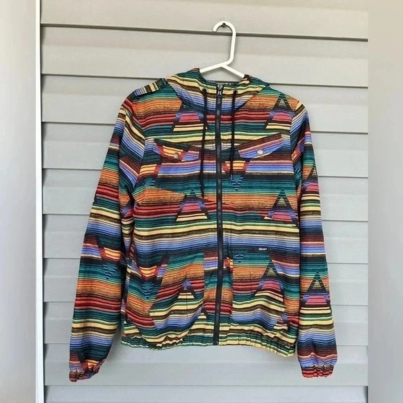 RARE- Volcom Enemy Lines Windbreaker Women’s Jacket Sz M - Picture 1 of 10